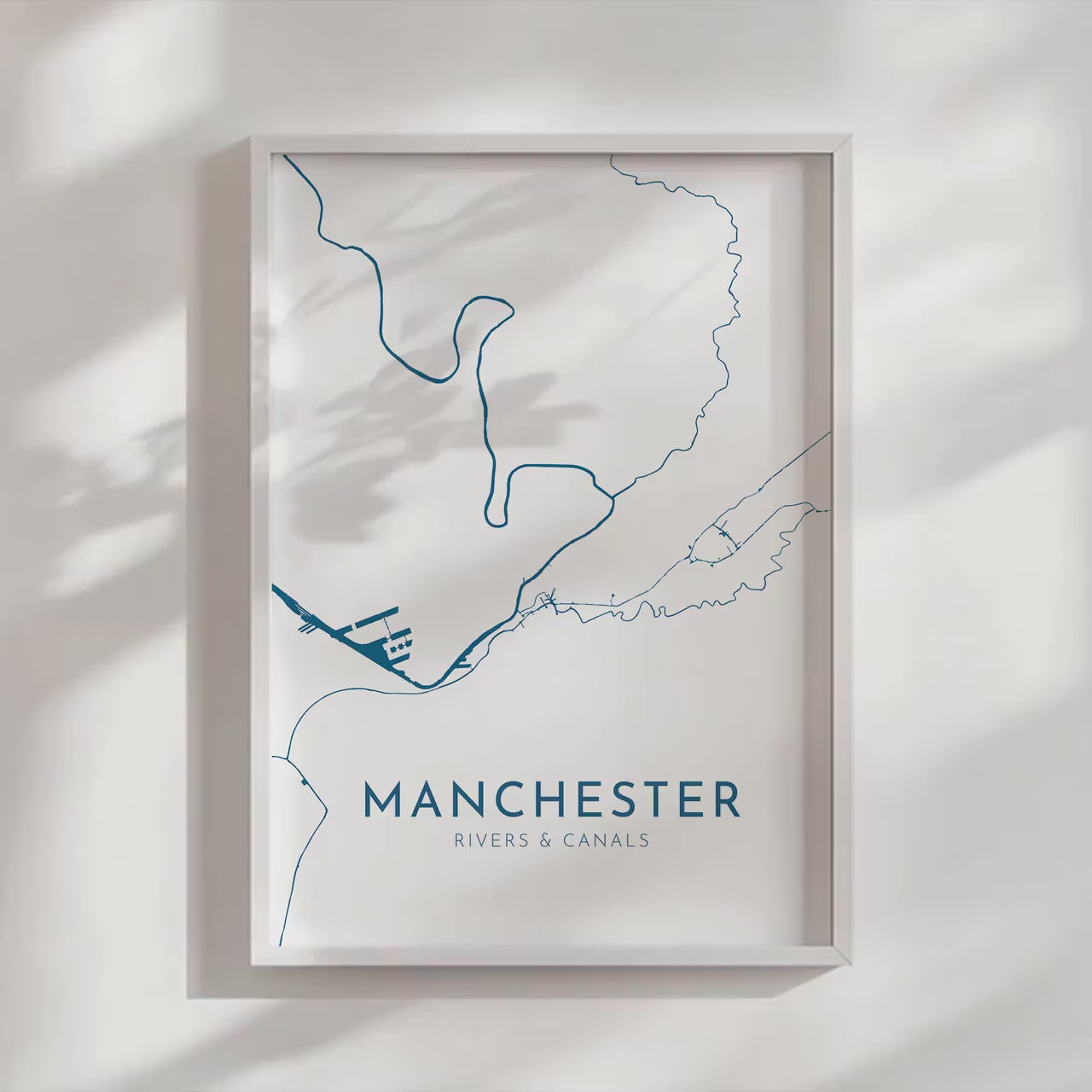 Manchester Map Art - Manchester Print, Manchester Art UK, Manchester Travel Print, Nautical Décor, City Map Art, UK Cities