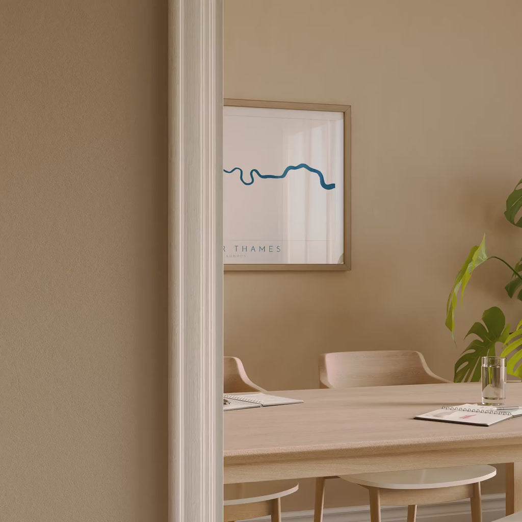 River Thames Map Print, River Thames Map Art, London Art, London Map, Map Art, River Art, Thames Art, UK City Map