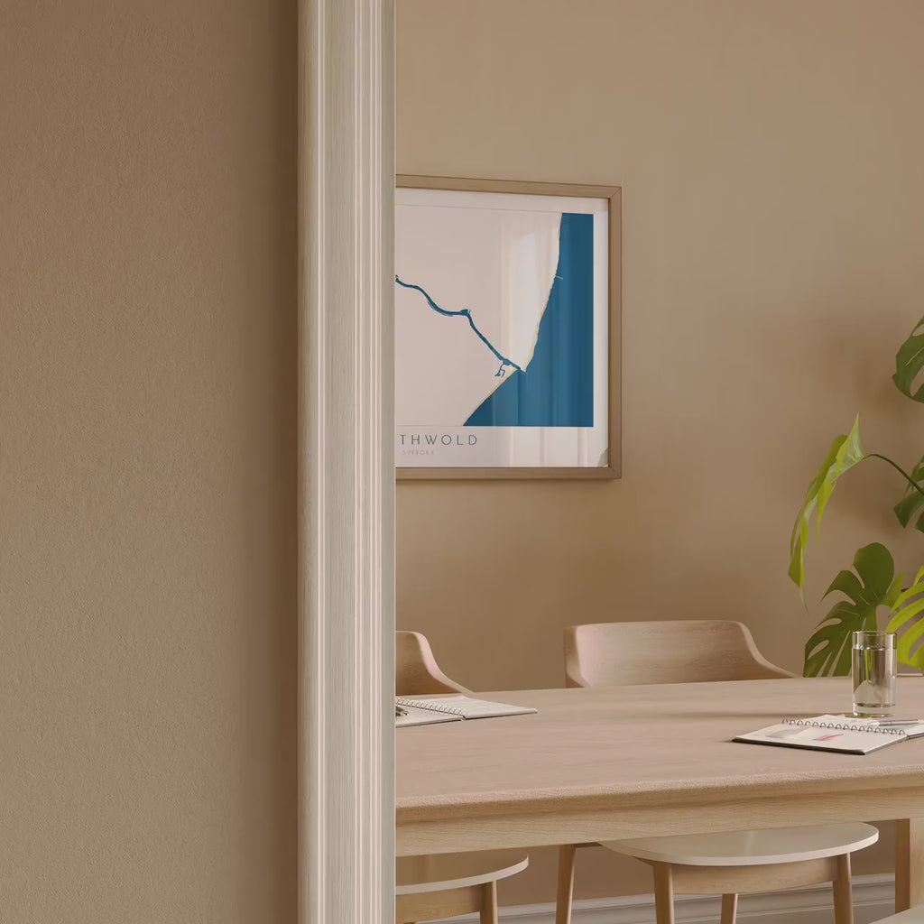 Southwold Art Map - Suffolk Art, Southwold Map Art, Suffolk Coast Travel Print, Suffolk Gift, River Blyth Map, UK Map Art, UK Rivers Map