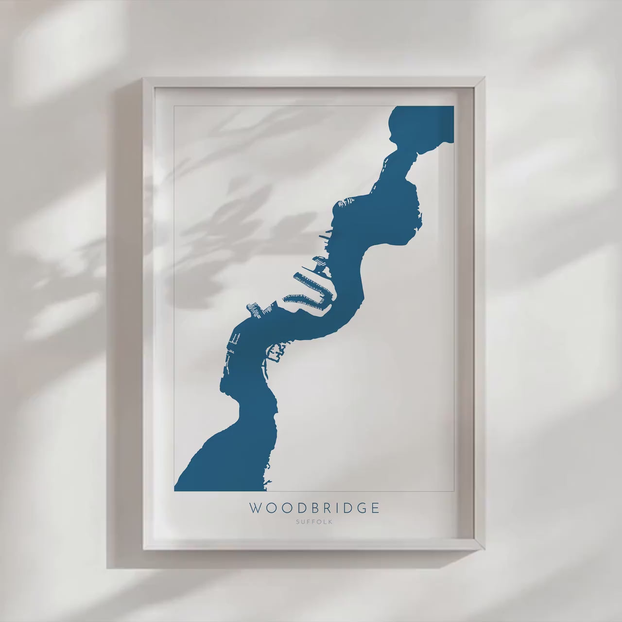 Woodbridge - Suffolk, Woodbridge Art, Suffolk Map, River Deben, Suffolk Coast, Suffolk Travel Print, Woodbridge Map, Suffolk Art, UK Rivers