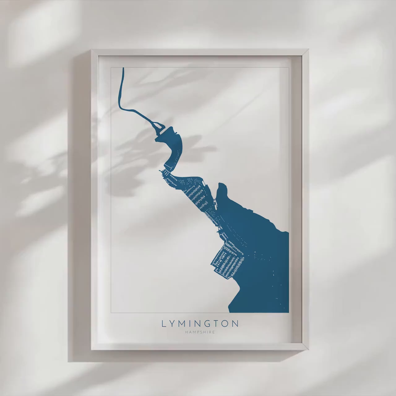 Lymington Map - Lymington Art Print, Lymington River Map, Hampshire Map Art, New Forest Print, New Forest Poster, Nautical Art, Sailing Gift