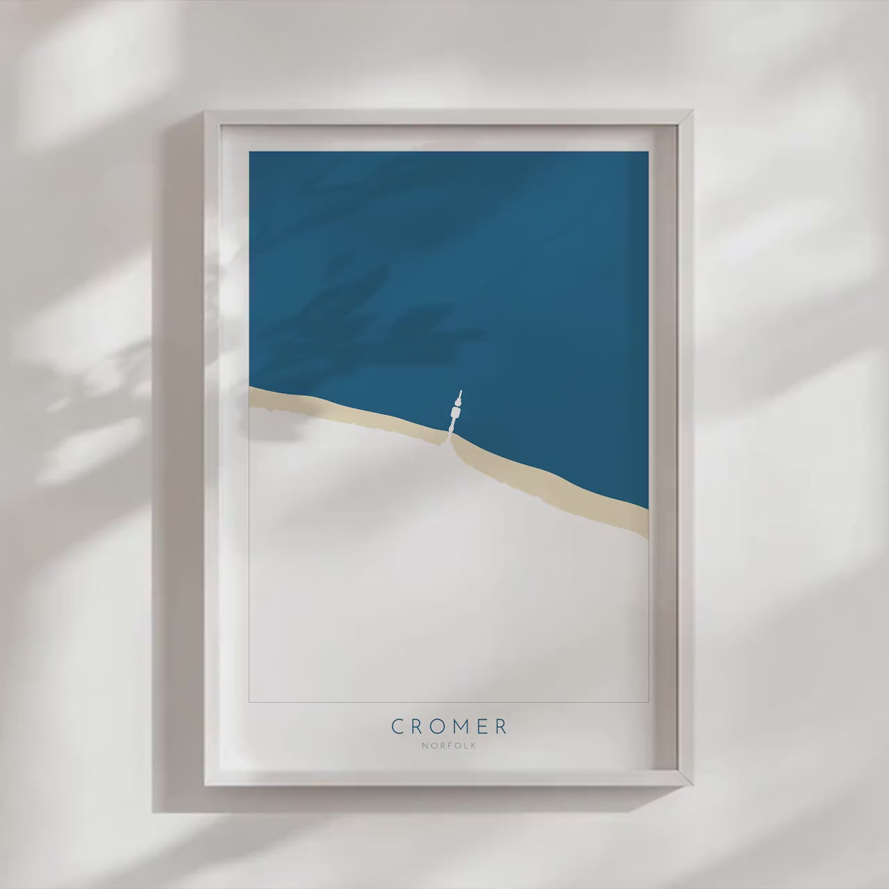 Cromer Map Art - Norfolk Map, Cromer Map Print, North Norfolk Coast, Cromer Pier, Norfolk Print, Cromer Travel Print, Norfolk Travel Poster