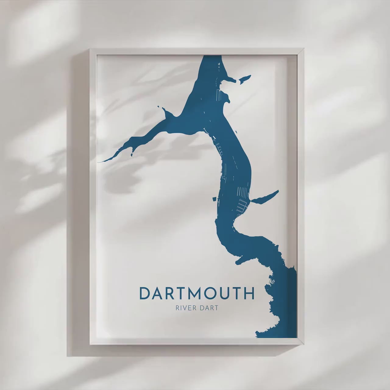 Dartmouth Map Print -  River Dart Map, Devon Art, Dartmouth Travel Print, Devon Poster, Dartmouth Devon Print, Devon Gift UK