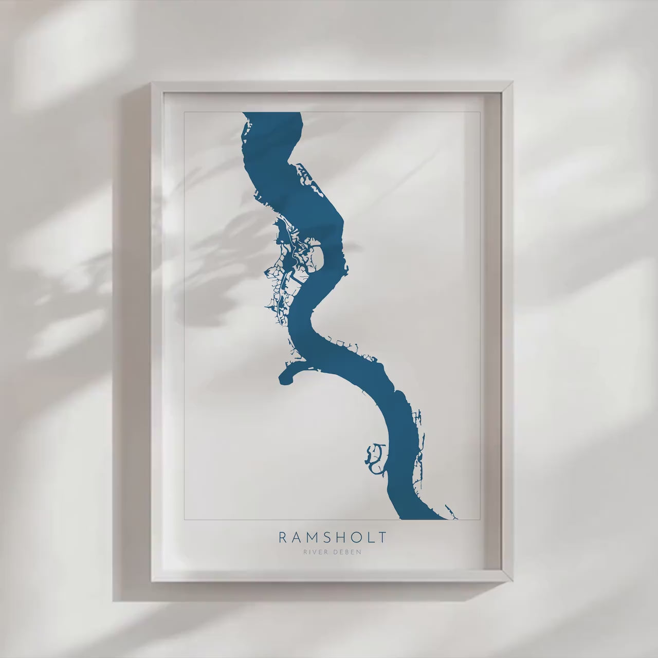 Ramsholt Map - River Deben Map, Suffolk Map, Suffolk Coast, Suffolk Travel Print, Ramsholt Arms Suffolk Print, Suffolk Art UK