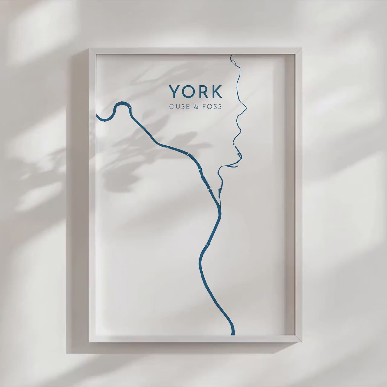 York Map Art - ork Print, York Poster, City of York Map, Yorkshire Map Art, York UK Map Art, River Ouse and Foss Map, York Travel Print