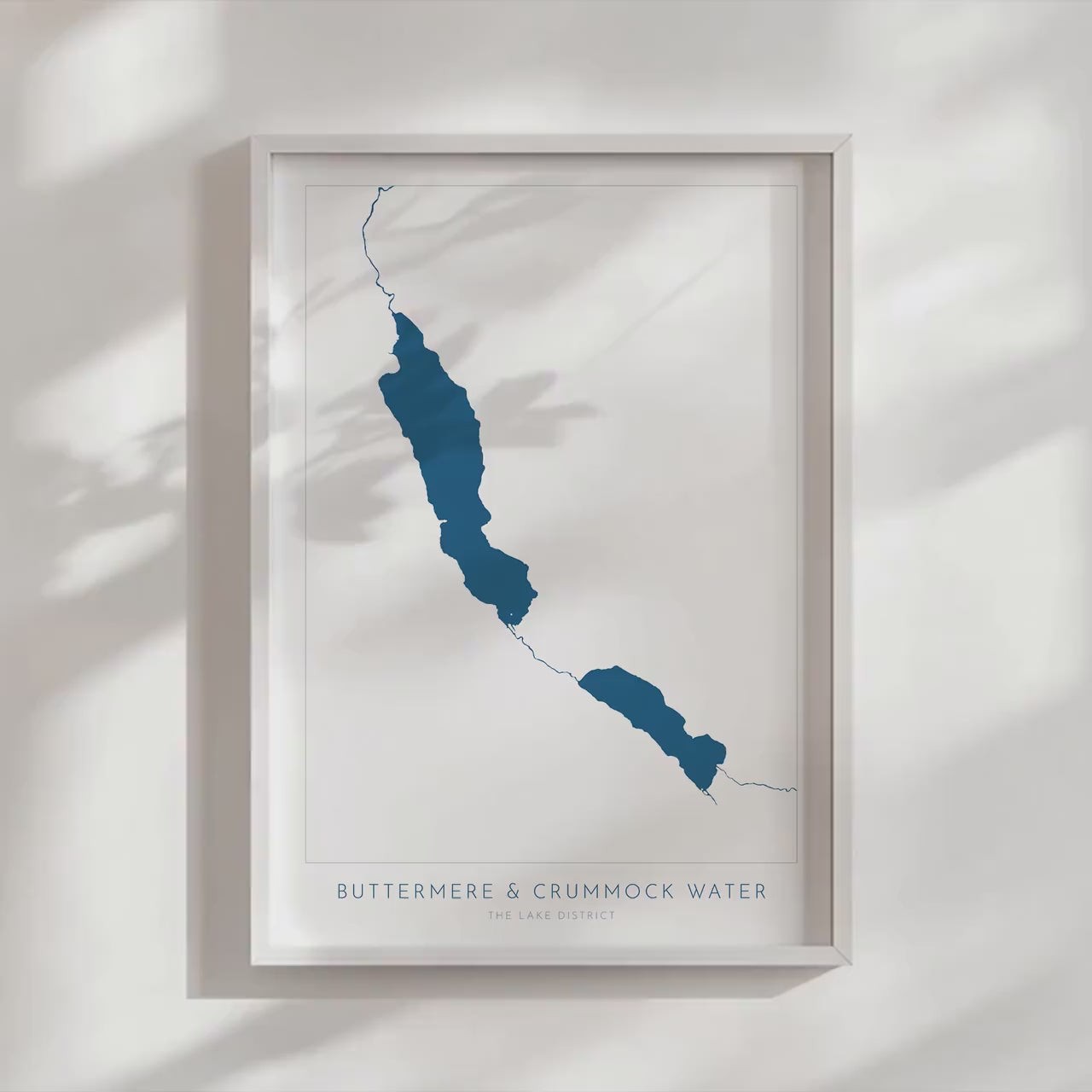 Buttermere Lake and Crummock Water Print, The Lake District Map, National Park Print, Travel Poster, Map Art, Cumbria Map, The Lakes UK