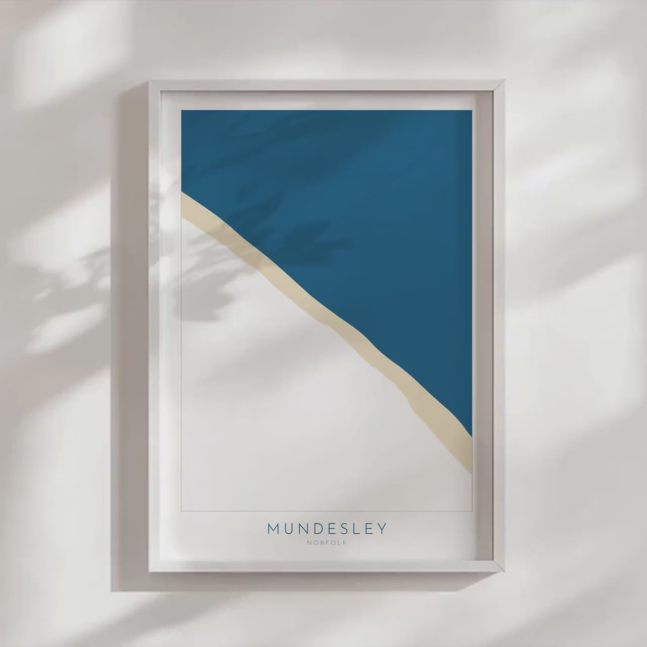 Mundesley Map Art - Mundesley Beach, Norfolk Map, Norfolk Beach, Norfolk Art, North Norfolk Print, Norfolk Gift