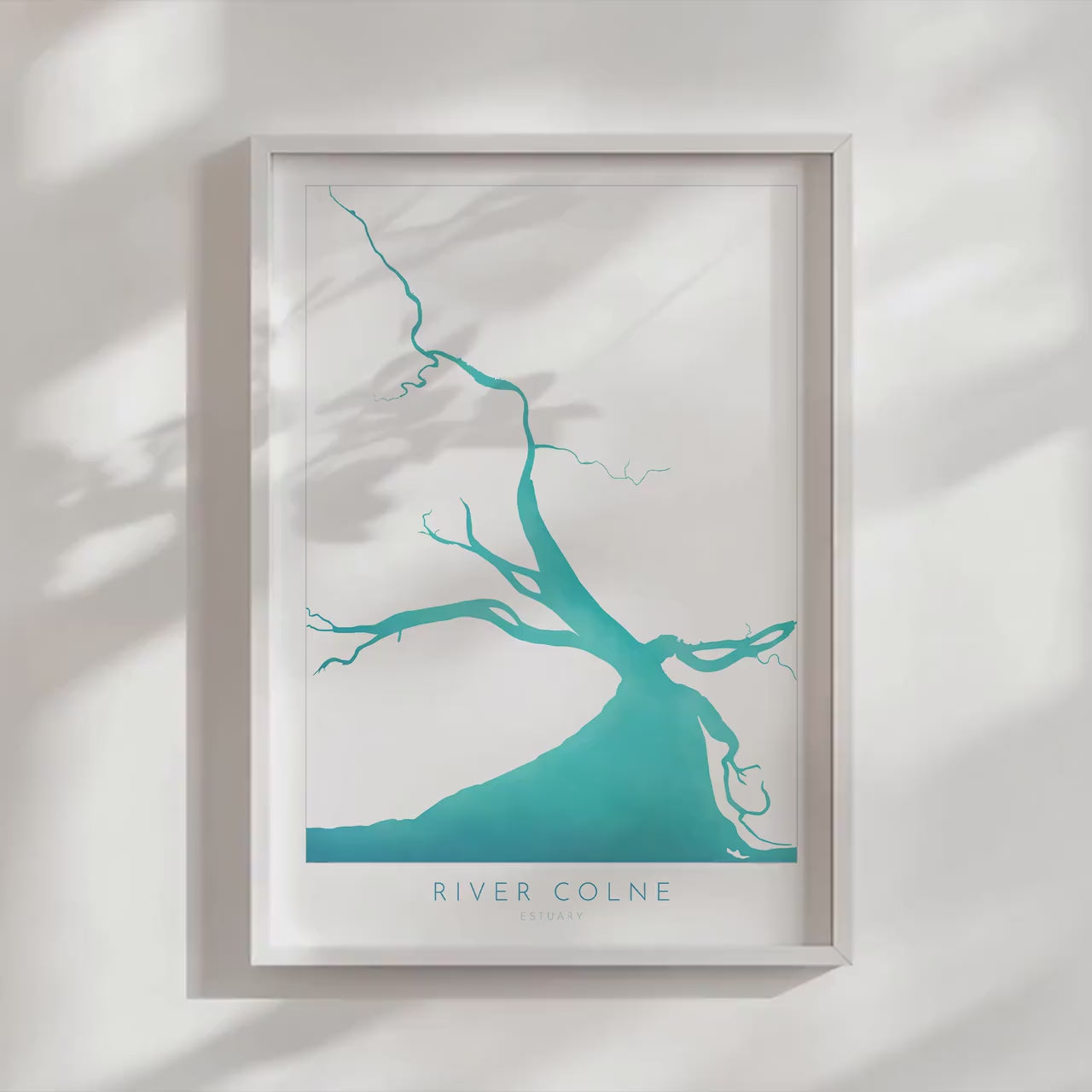 River Colne Estuary Print - Essex Map Art, Mersea Island, Essex Print, Essex Map, Brightlingsea, Wivenhoe, Rowhedge, Point Clear, Nautical