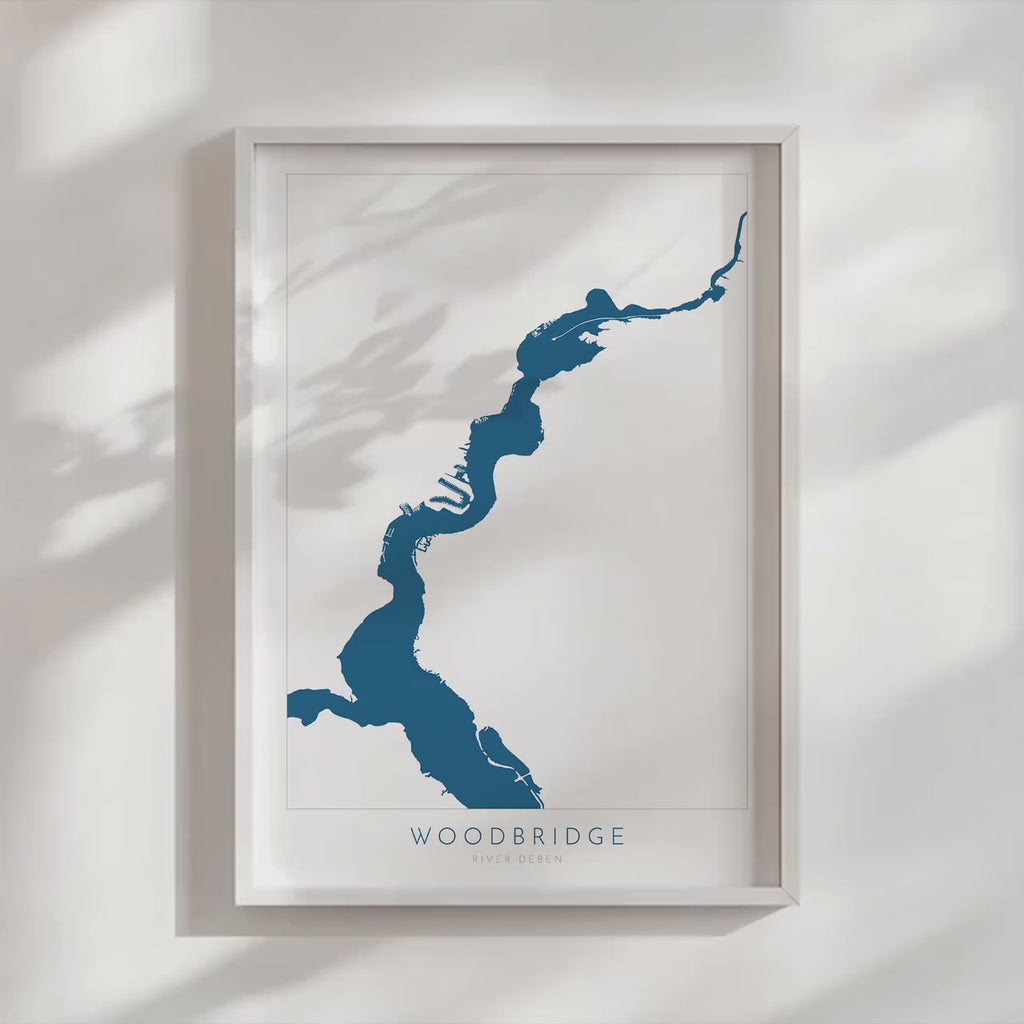 Woodbridge - Suffolk, Woodbridge Art, Suffolk Map, River Deben, Suffolk Coast, Suffolk Travel Print, Woodbridge Map, Suffolk Art