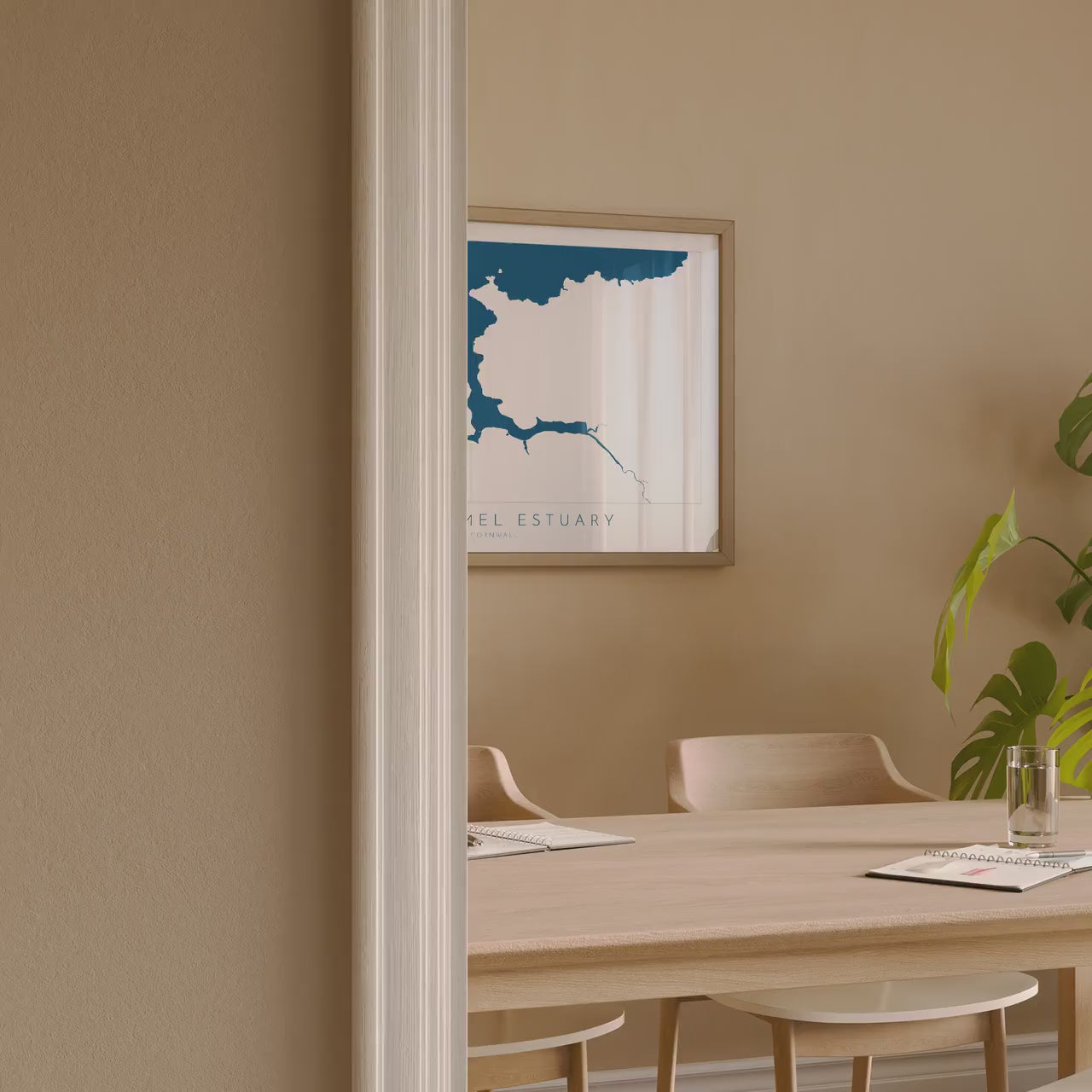 Camel Estuary Map Print - Padstow Map Art, Cornwall Map, Polzeath Travel Art, Cornwall Coast Art, River Camel Print, Cornish Coast Art Map