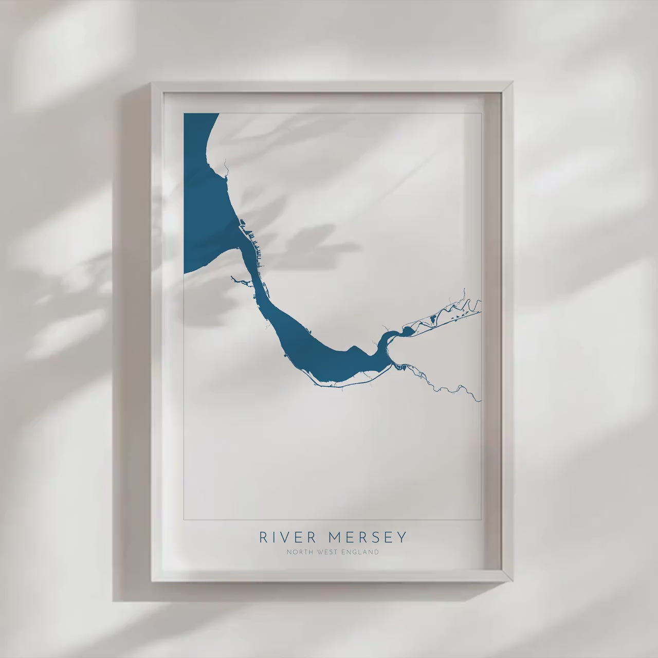 River Mersey Map Art - Liverpool Map, UK river Map, Merseyside Map Art, Art Print, Liverpool Print, The Wirral Map