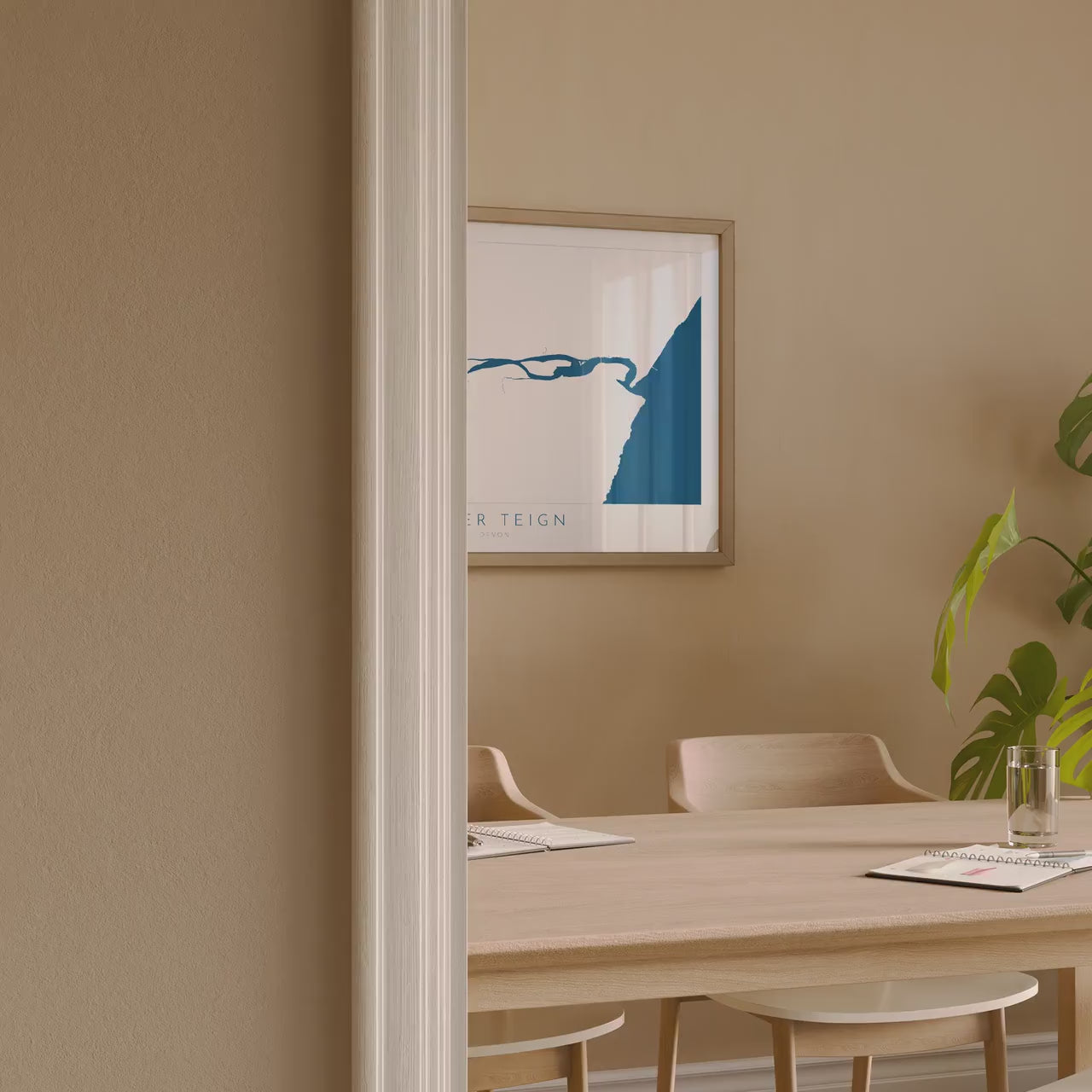 River Teign Map Art - Teignmouth Map Print, Devon Map Art, Teignmouth Travel Poster, Shaldon Art Print, Devon Gift, Devon Poster Print