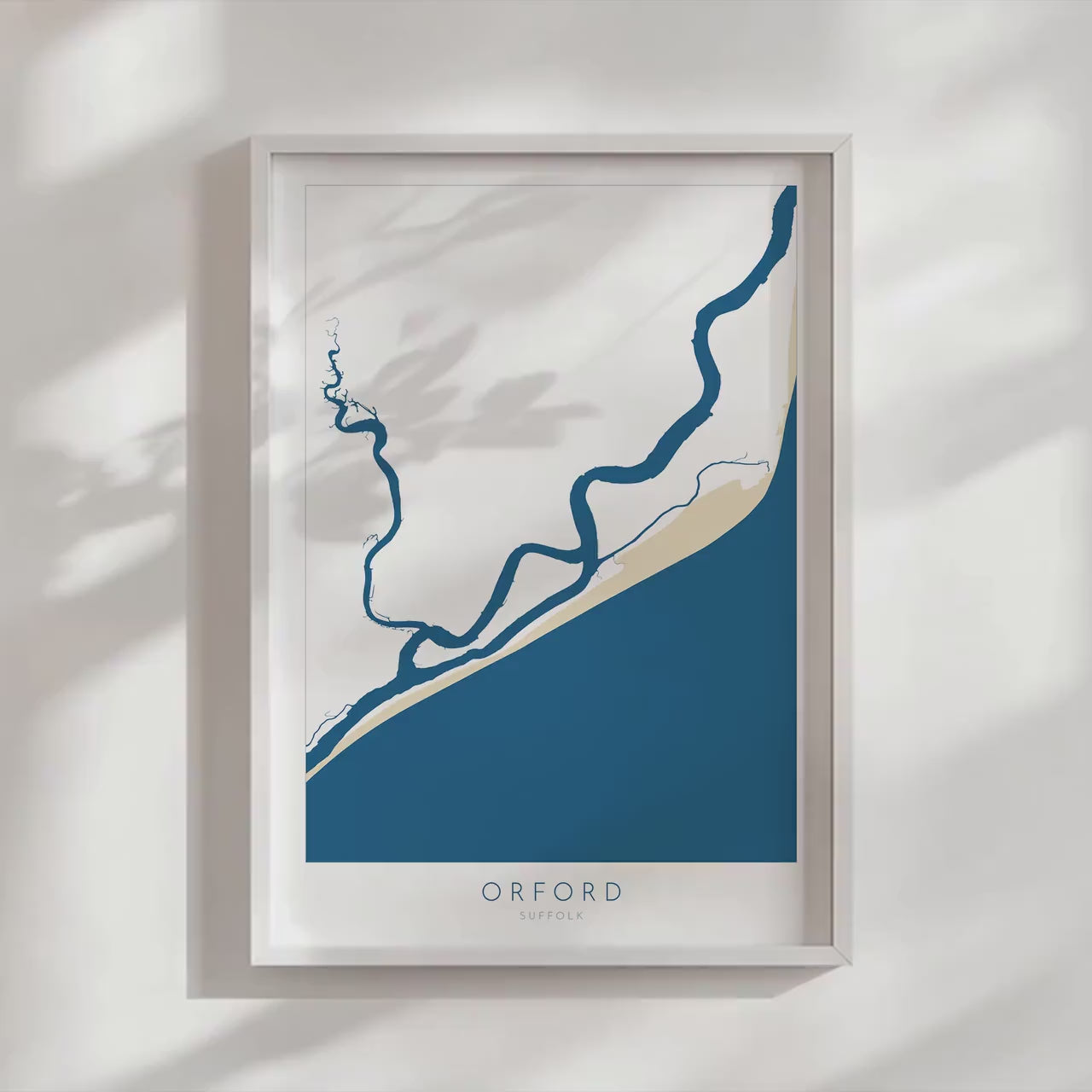 Orford Map Art - Suffolk Map, Orford Print, Suffolk Print, Aldeburgh Print, River Alde, Orford Suffolk Art, Suffolk Coast, Suffolk Poster UK