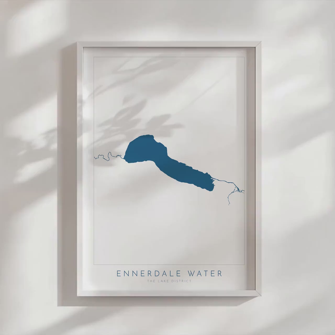 Ennerdale Water Map Print, Lake District Map, National Park Print UK, Travel Poster, Lake District Map Art, Cumbria, The Lakes UK