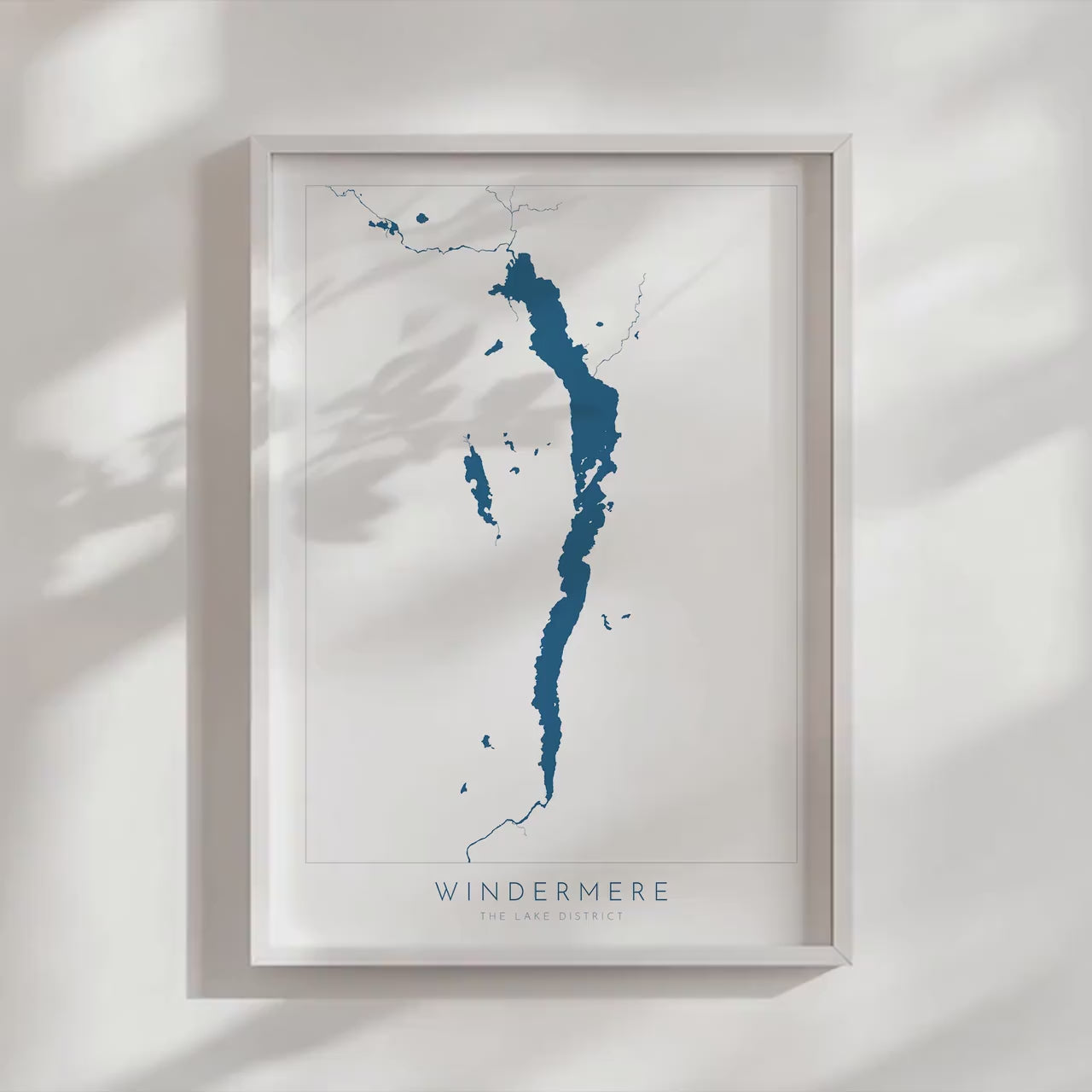 Windermere Print, Windermere Map, Lake District Gift, The Lake District Map, National Park Print, Travel Poster, Map Art, Cumbria Map UK