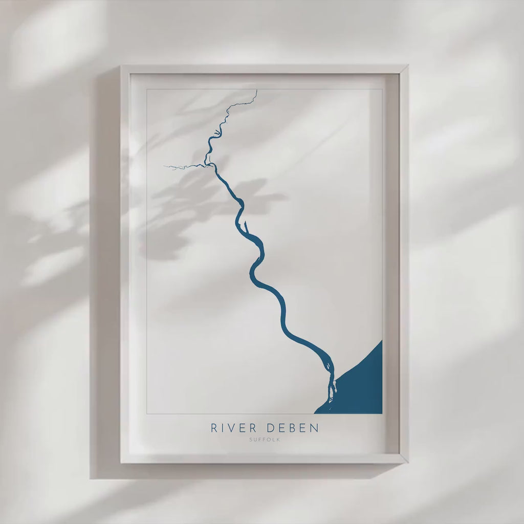 River Deben Map Art - Suffolk Map Print, Woodbridge Art, Woodbridge Map, Suffolk Map, Suffolk Coast, Suffolk Travel Print, Suffolk Art UK