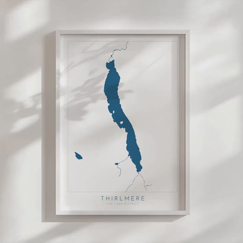 Thirlmere Print, The Lake District Map, National Park Print, Travel Poster, Map Art, Cumbria Location Art, The Lakes