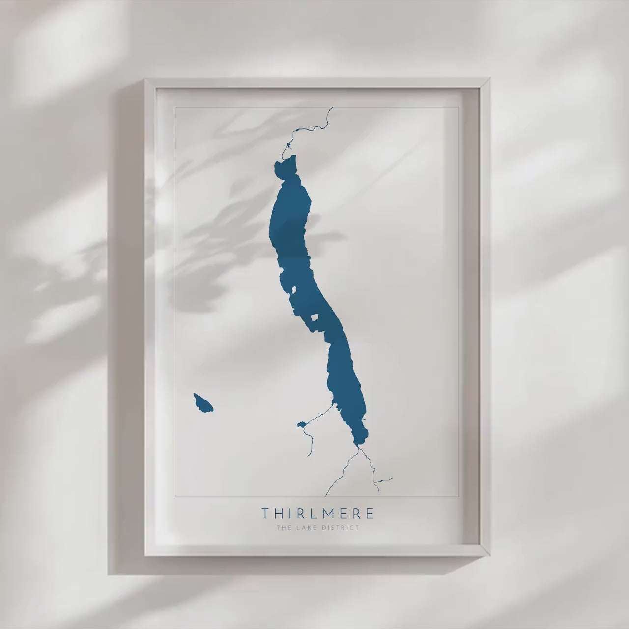 Thirlmere Print, The Lake District Map, National Park Print, Travel Poster, Map Art, Cumbria Location Art, The Lakes