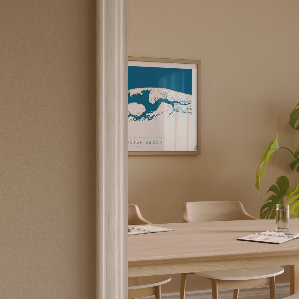 Brancaster Map Art - Norfolk Art, Brancaster Beach Art, North Norfolk Coast, Norfolk Gift UK, Norfolk Travel Print, Brancaster Staithe