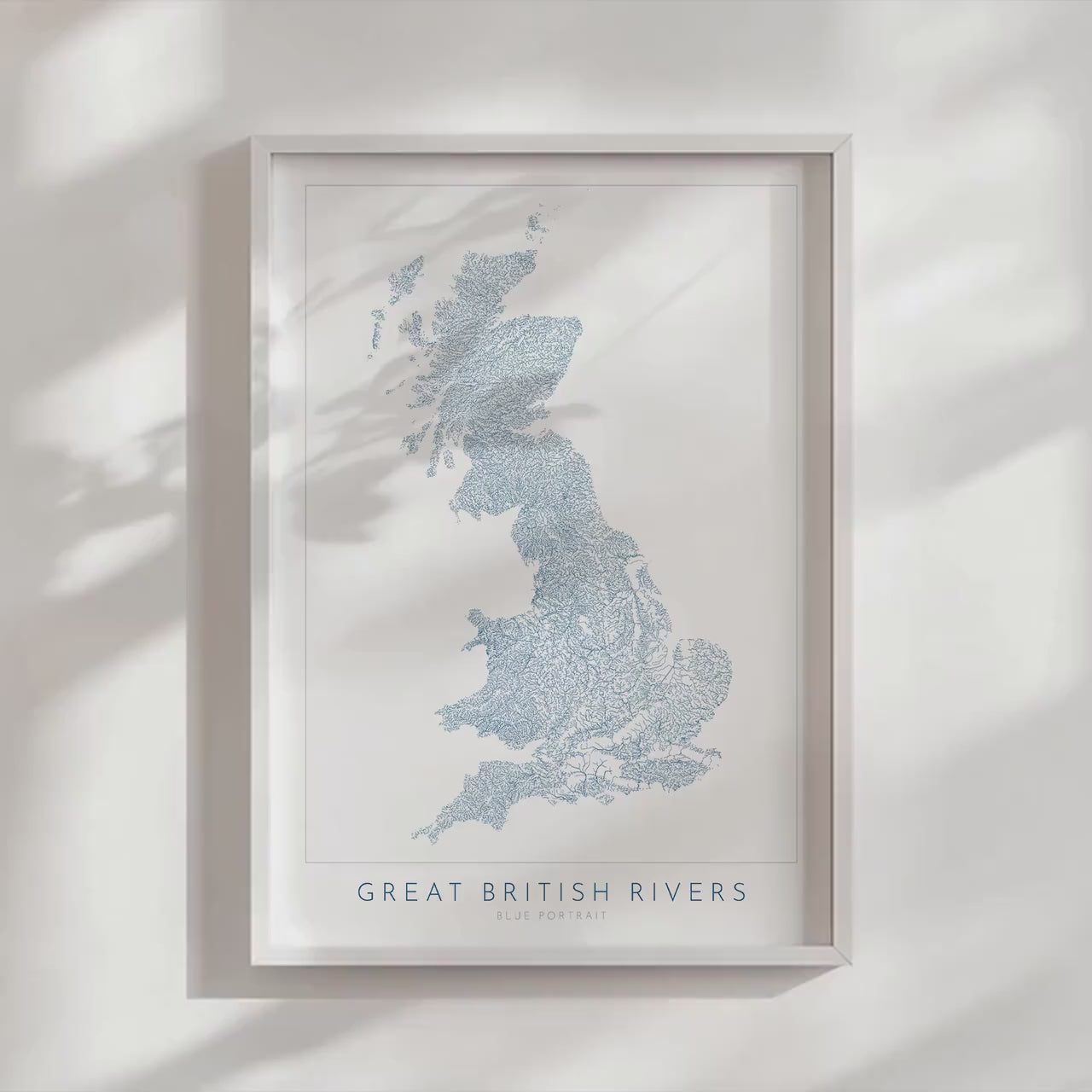 Great British Rivers Art - UK Rivers Map, Map of UK Rivers, Great Britain Rivers Map, United Kingdom Map, River Art UK