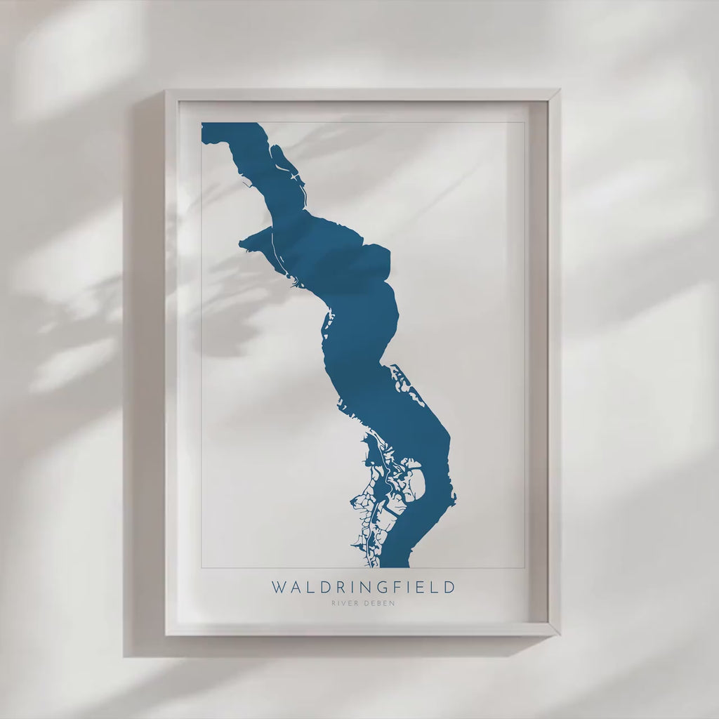 Waldringfield - Suffolk Map, River Deben, Woodbridge Print, Suffolk Map, Suffolk Coast, Suffolk Travel Print, Woodbridge Map, Suffolk Art