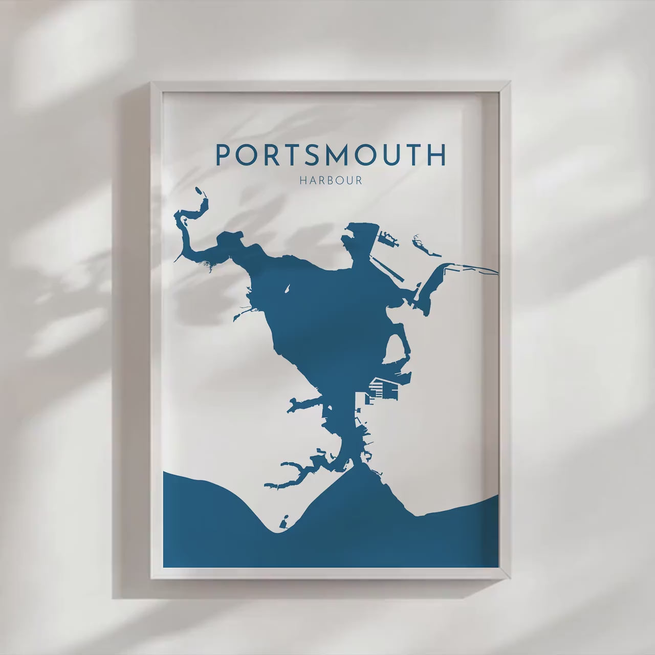 Portsmouth Map Art - Portsmouth Print, Portsmouth Docks UK Map Art, Portsmouth Travel Poster, Hampshire Map, UK City Map Art, Sailing Gift