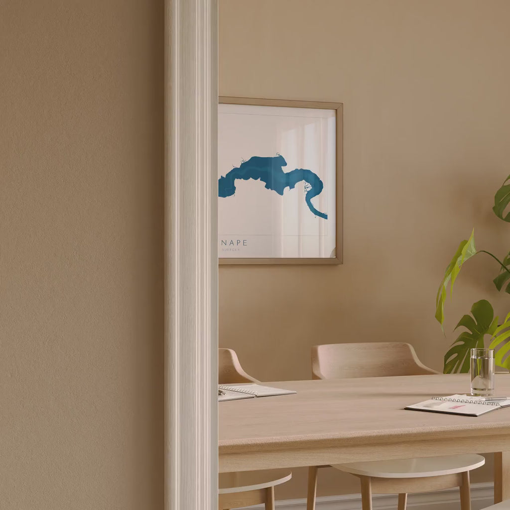 Snape Map Art - Suffolk Map, Suffolk Coast, River Alde Map Print, Snape Maltings Art, Suffolk Travel Print, Map of Snape, Suffolk Coast Art