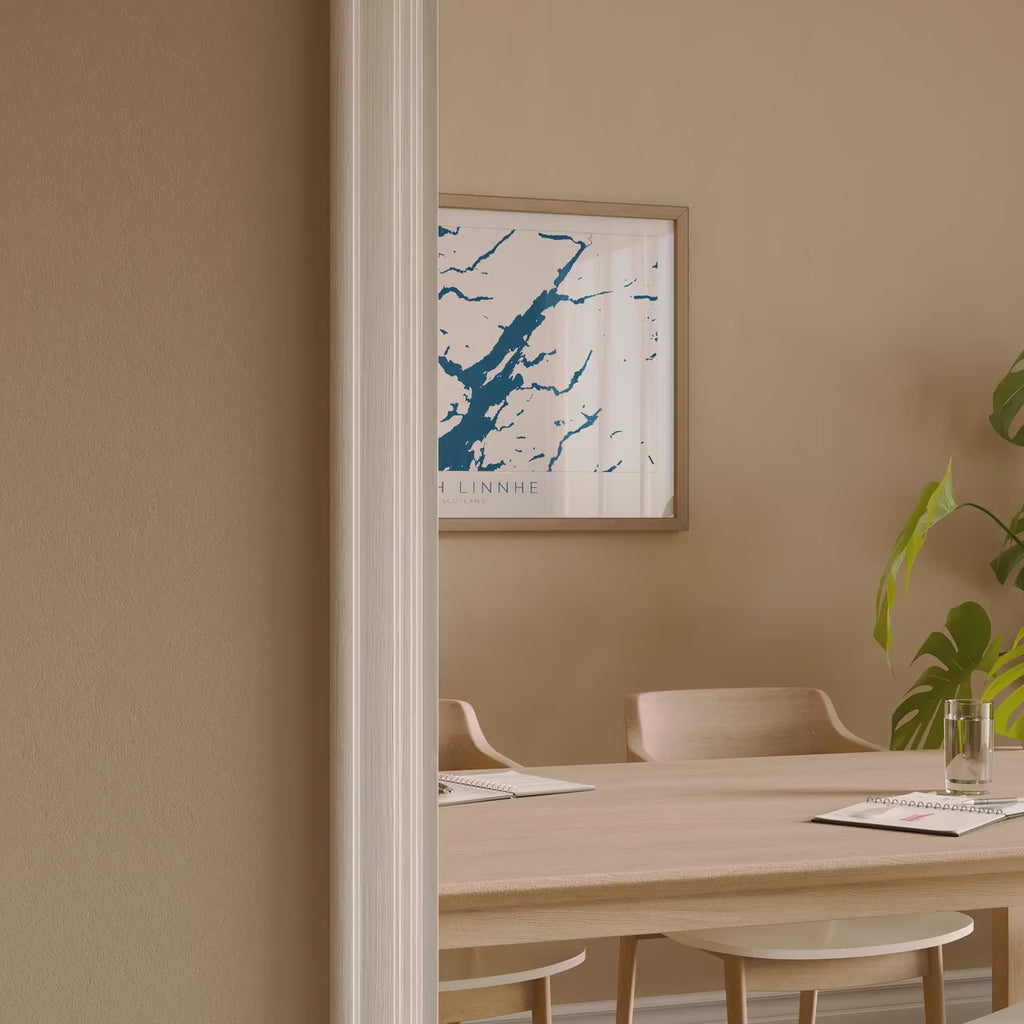 Loch Linnhe Map Art Print - Isle of Mull Map, Scotland Coast Map, Highlands Wall Art, Loch Map, Scottish Lochs, Scotland Art Gift, UK Map