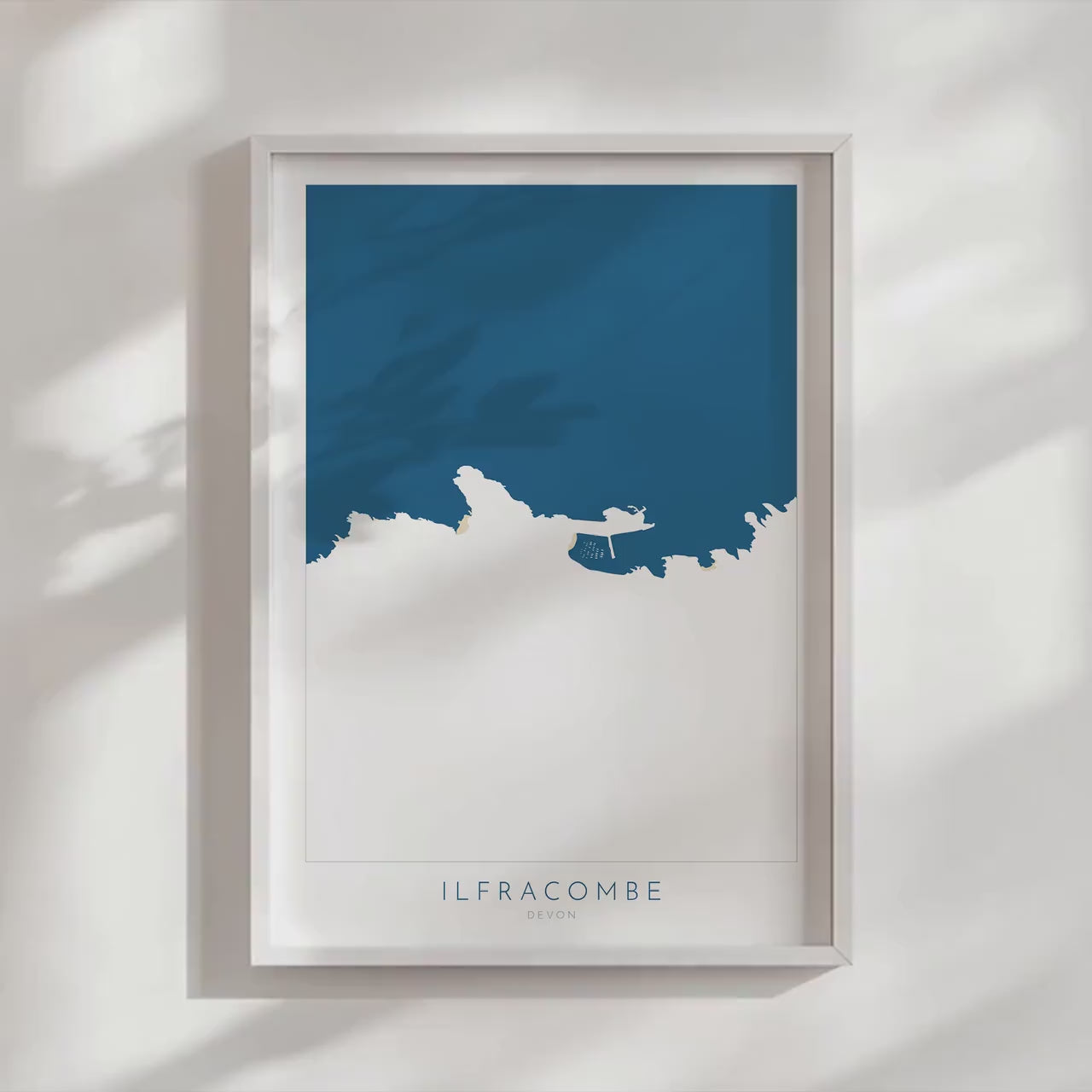 Ilfracombe Map Art - Ilfracombe Devon Map, Ilfracombe Print, Ilfracombe Art Print, Ilfracombe Harbour, North Devon Map print, Devon Coast