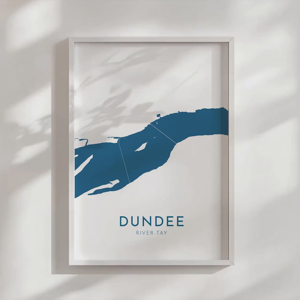 Dundee Map Art - Scotland Map Art, Dundee Print, UK Map Art, River Tay Map, Dundee Travel Print, Scottish Gift, Scottish Rivers