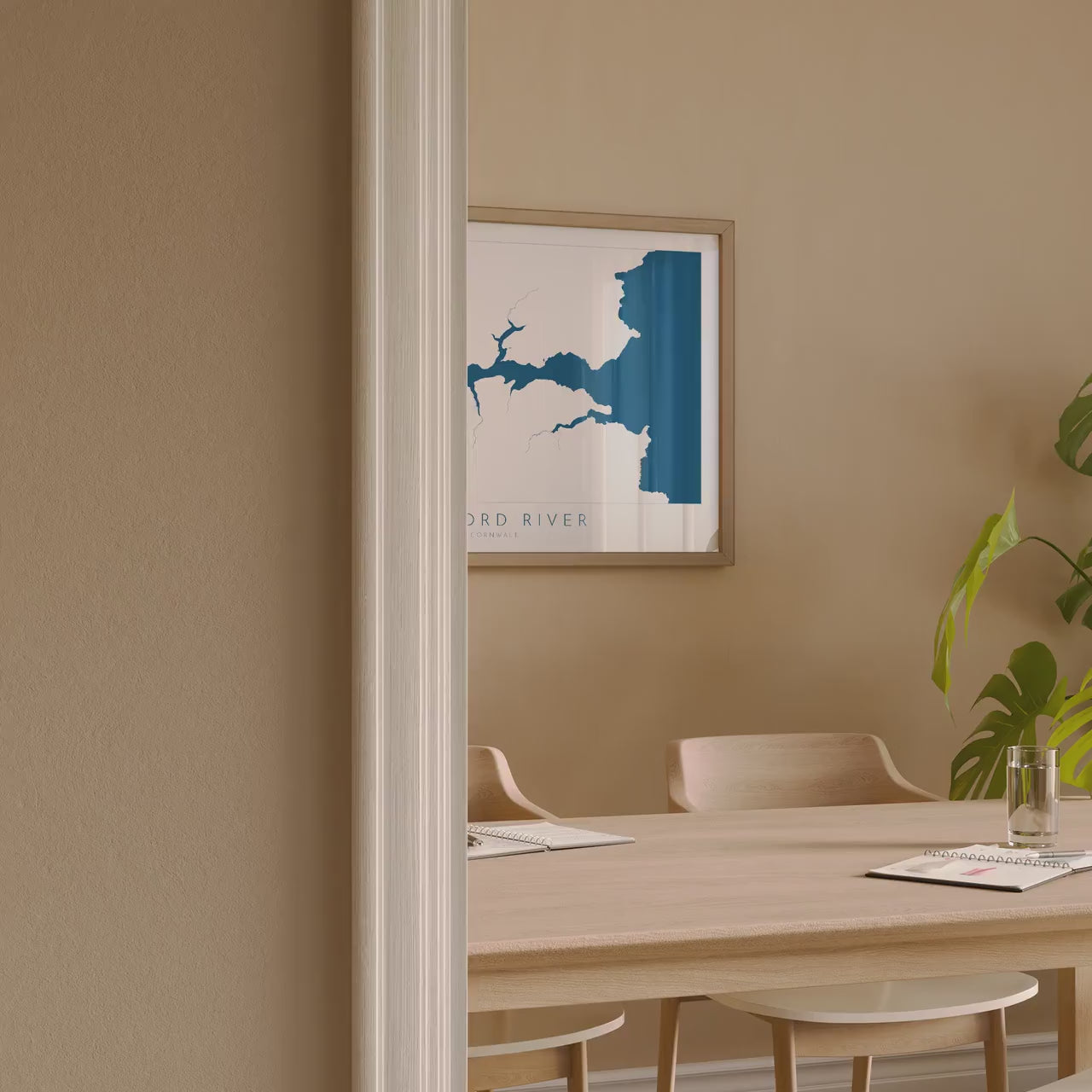 Helford River Map Art Print - Cornwall Map, Helford Travel Poster, Cornwall Poster, Lizard Peninsula Map, Cornish Coast Print, Cornwall Gift